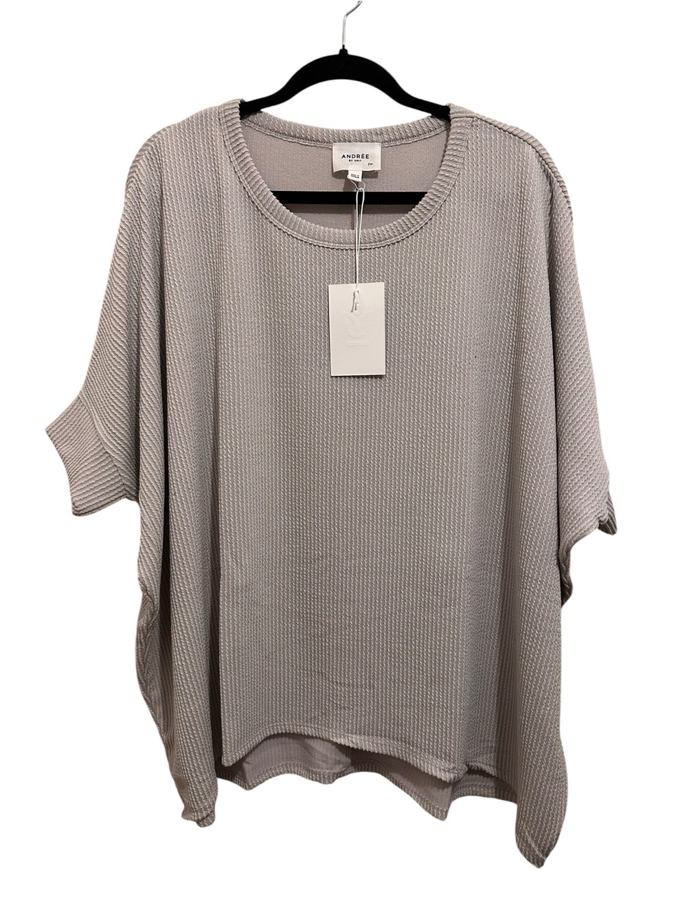 ANDREE BY UNIT Light Grey Knit Blouse
